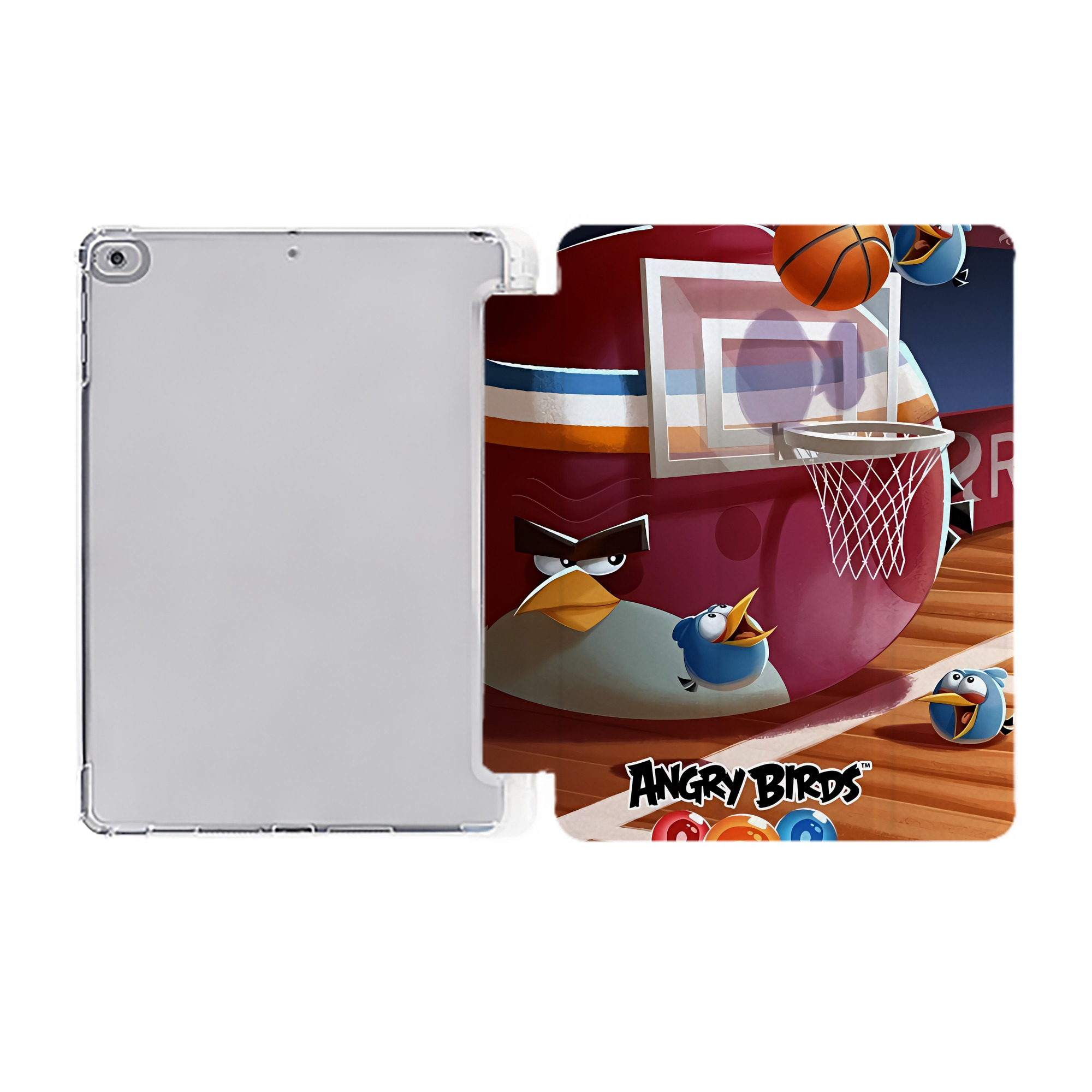 （画像用） Angry Birds アングリーバード IPad ケース ペン収納付き 三つ折りスタンド PUレザー×シリコン 対応機種9.5/10.5/10.9インチ